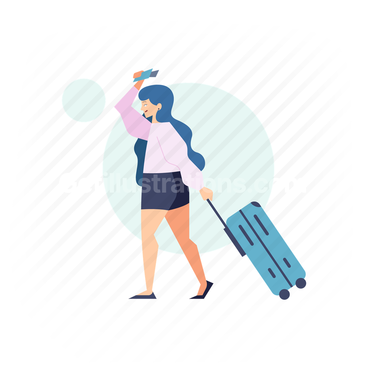 woman, transportation, suitcase, luggage, baggage